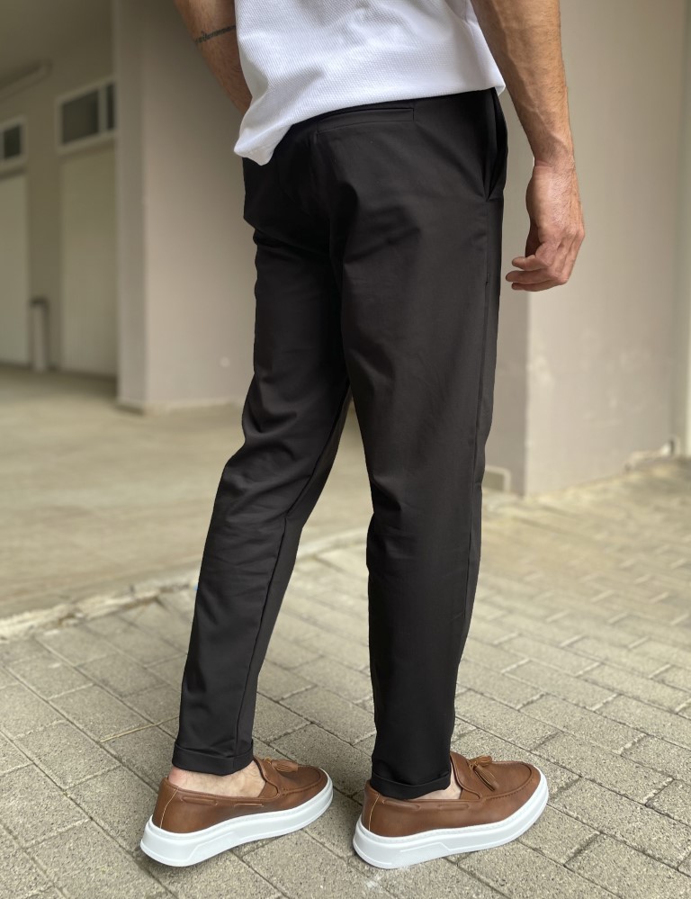 Ben Tailor Ανδρικό μαύρο υφασμάτινο παντελόνι Kowalski 0398B φωτογραφία